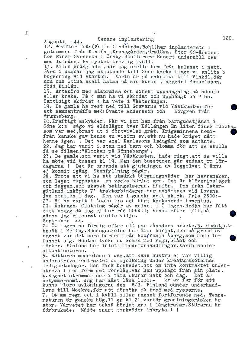 Mellbydagboken del 2 1944-1956