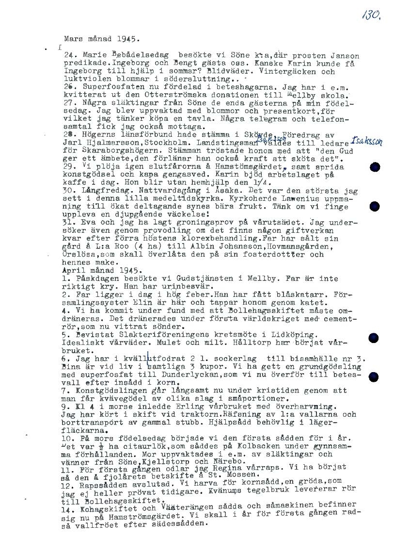 Mellbydagboken del 2 1944-1956