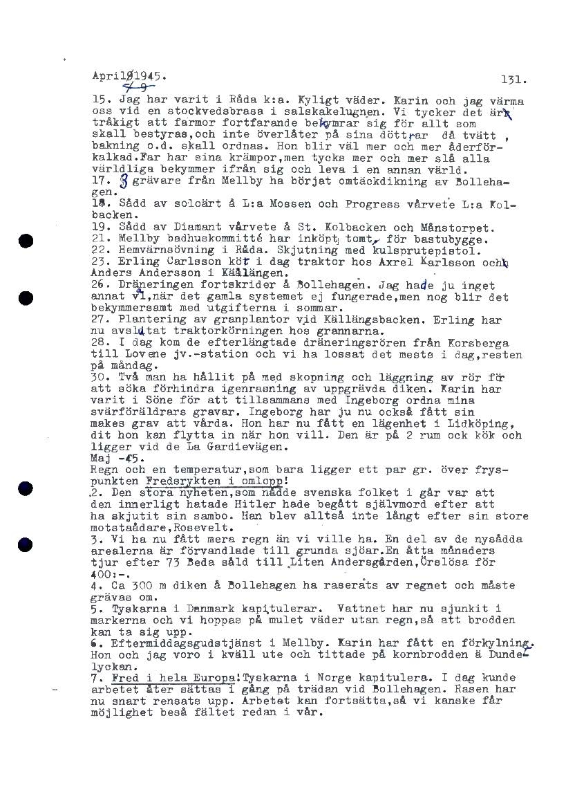 Mellbydagboken del 2 1944-1956