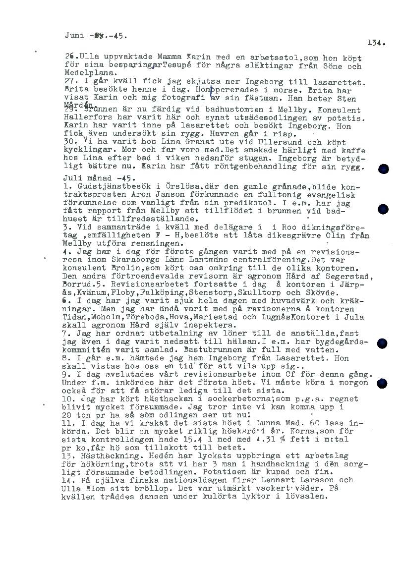 Mellbydagboken del 2 1944-1956