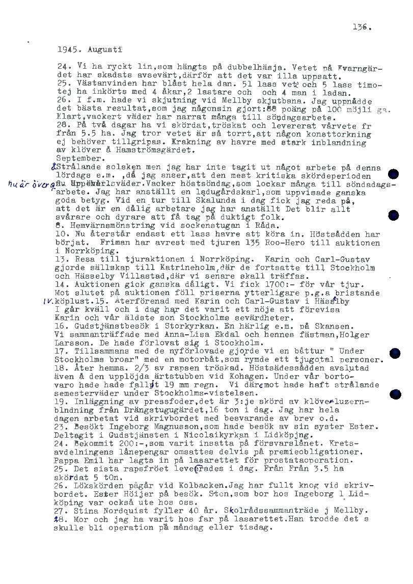 Mellbydagboken del 2 1944-1956