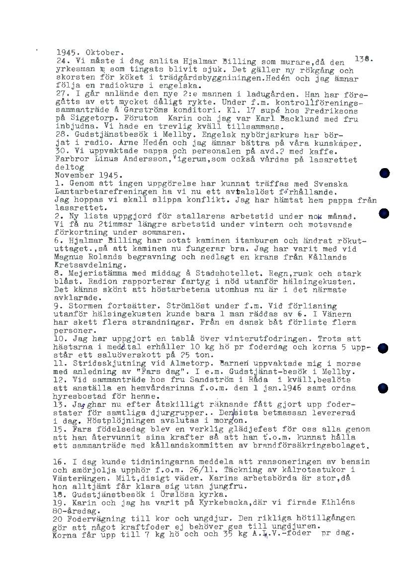 Mellbydagboken del 2 1944-1956
