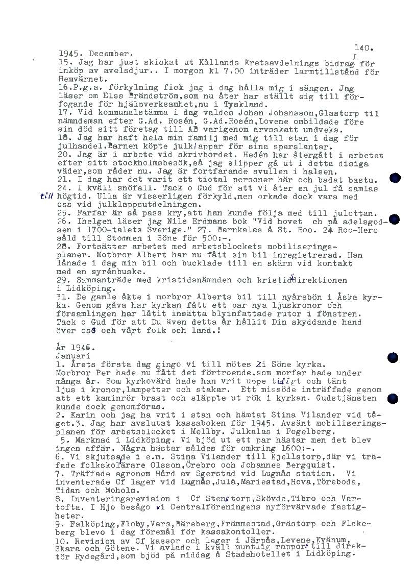 Mellbydagboken del 2 1944-1956