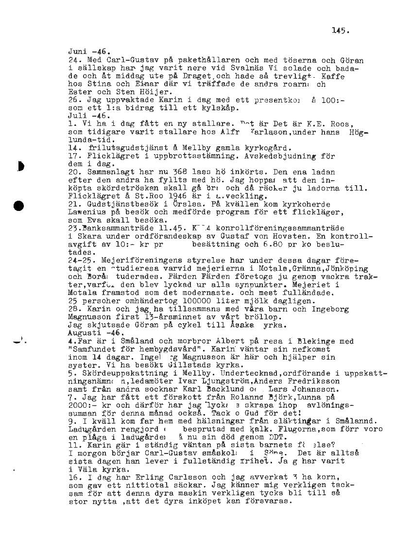 Mellbydagboken del 2 1944-1956