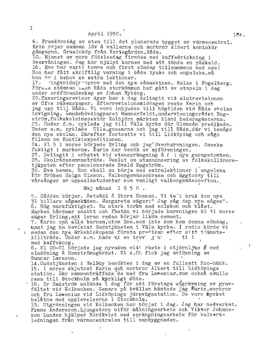 Mellbydagboken del 2 1944-1956