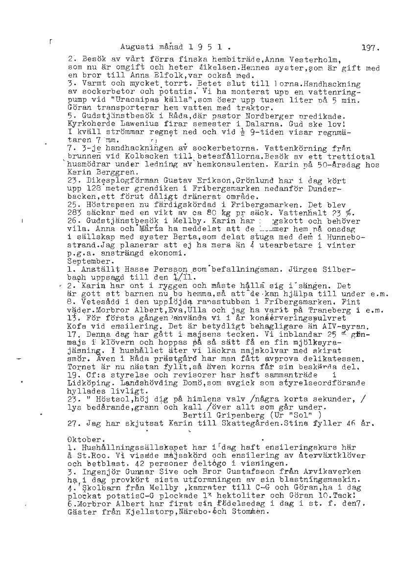 Mellbydagboken del 2 1944-1956