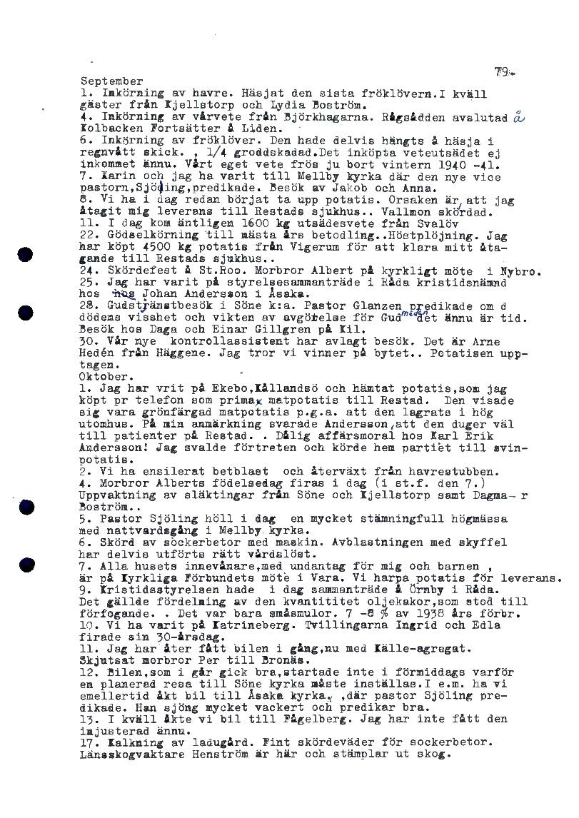 Mellbydagboken del 1 1923-1943