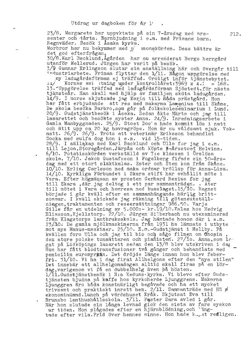 Mellbydagboken del 2 1944-1956