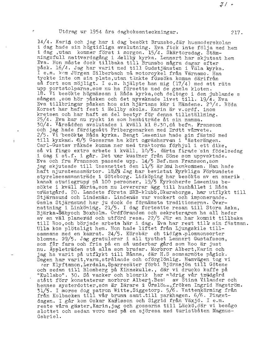 Mellbydagboken del 2 1944-1956