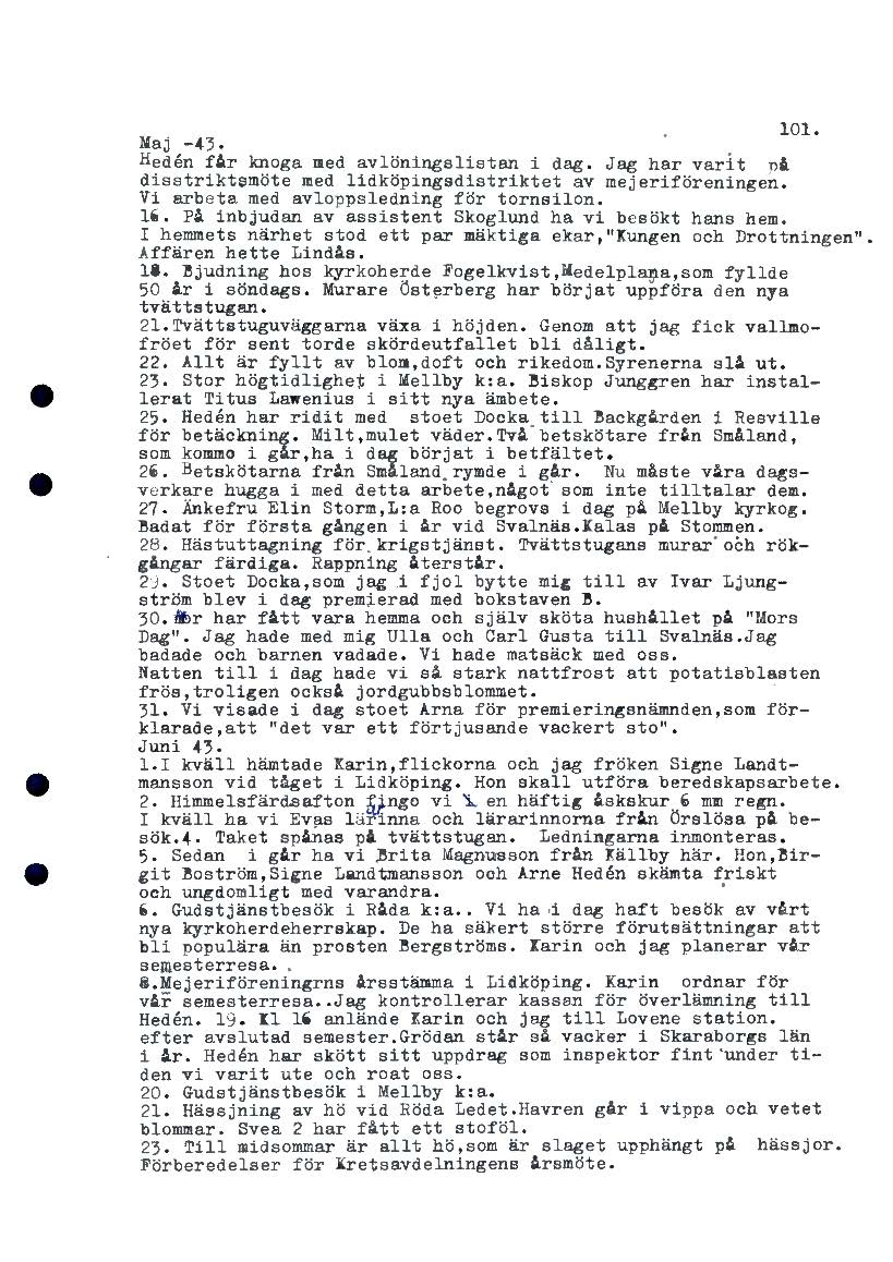 Mellbydagboken del 1 1923-1943