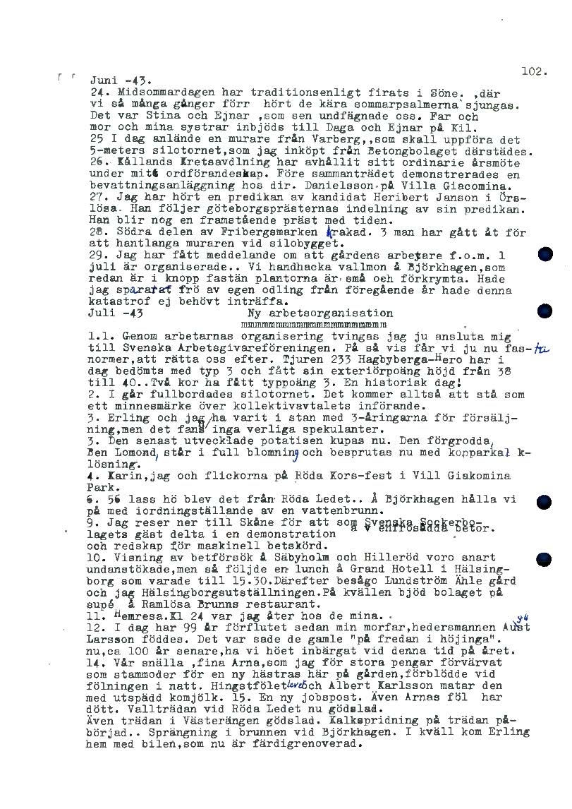 Mellbydagboken del 1 1923-1943