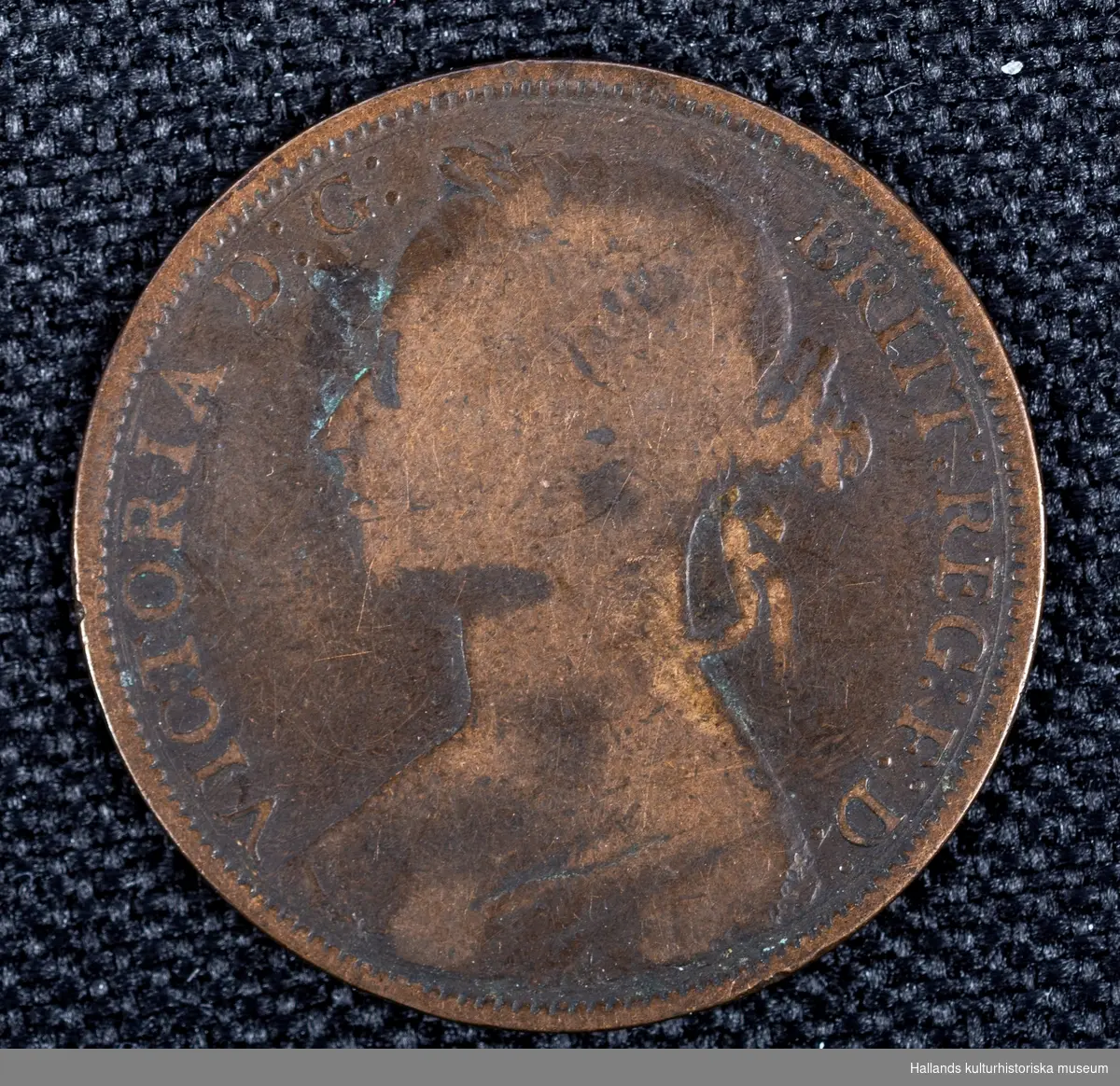 Engelskt mynt, 1 Penny, 1884.