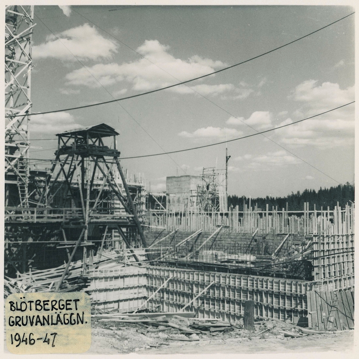 Bergslagsgruvan, Blötberget. Bild dokumentation av gruvanläggning 1946-1948.