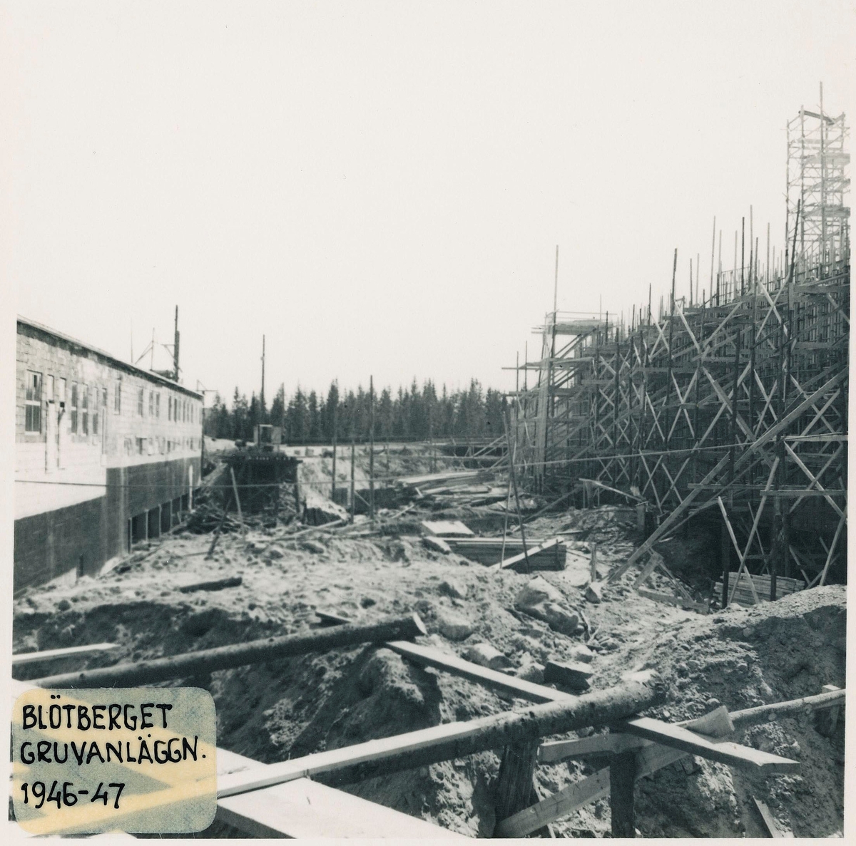 Bergslagsgruvan, Blötberget. Bild dokumentation av gruvanläggning 1946-1948.