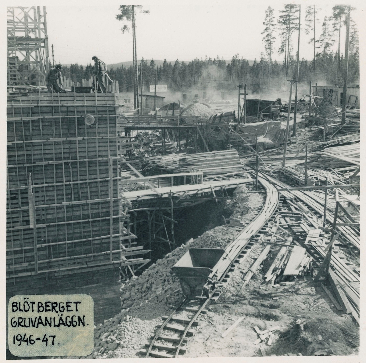 Bergslagsgruvan, Blötberget. Bild dokumentation av gruvanläggning 1946-1948.