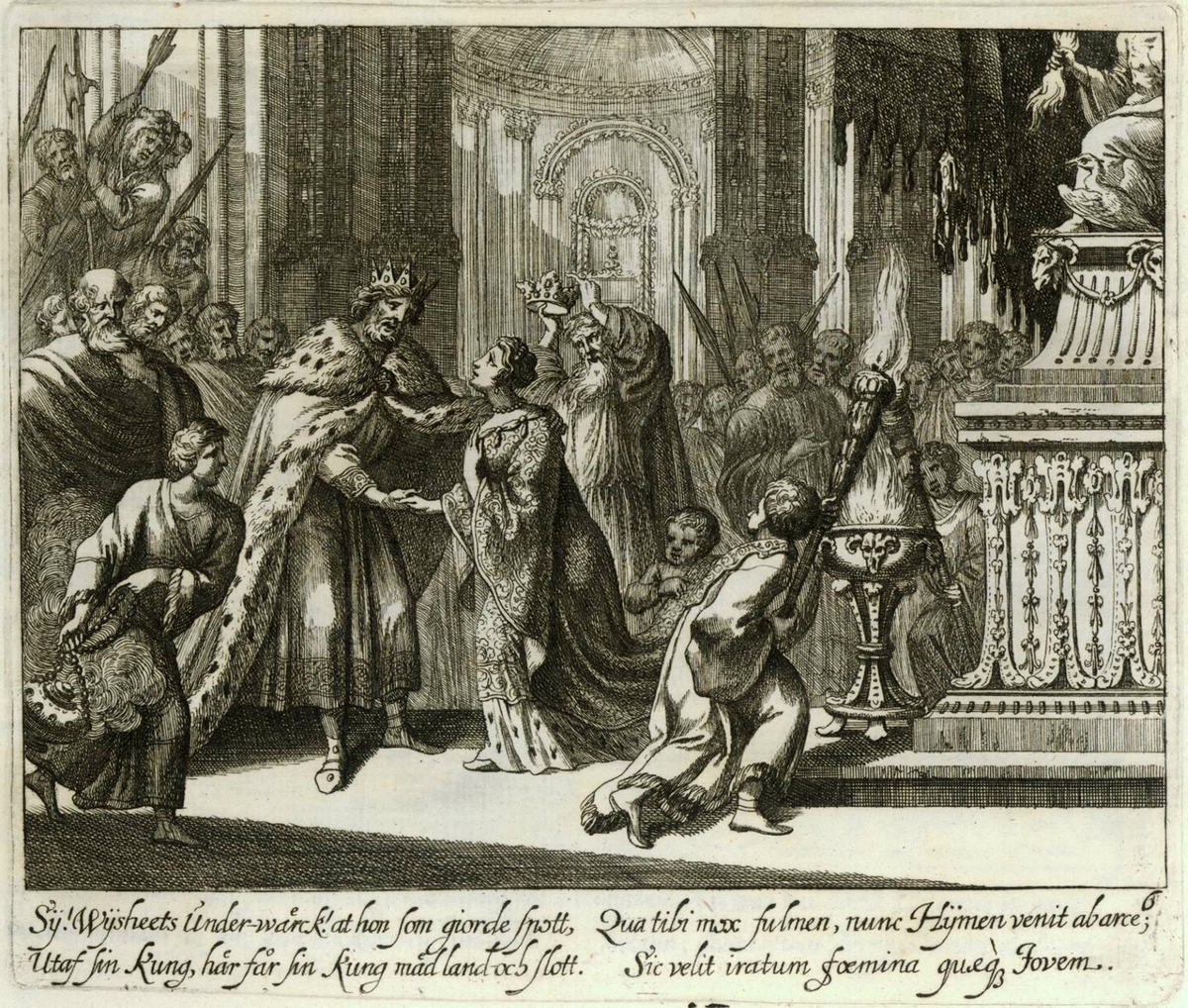 Kröningsscen i katedral.