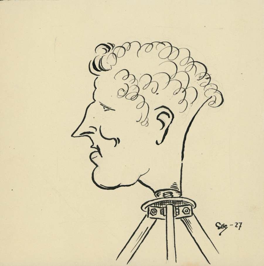Fotograf Gunnar Sundgren, Uppsala. Teckning 1927.