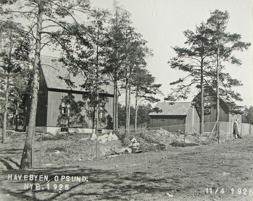 Nybygde hus i krysset Hagebyveien / Maren Juels vei på Opsund