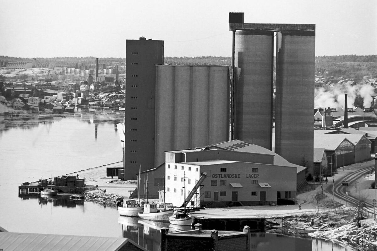 Østlandske lager og kornsiloen i Sannesund