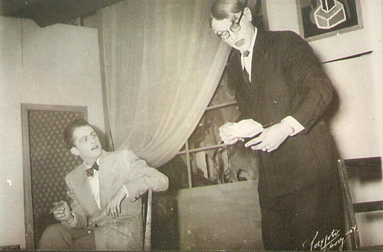 Studiescenen med teaterstykke i 1954