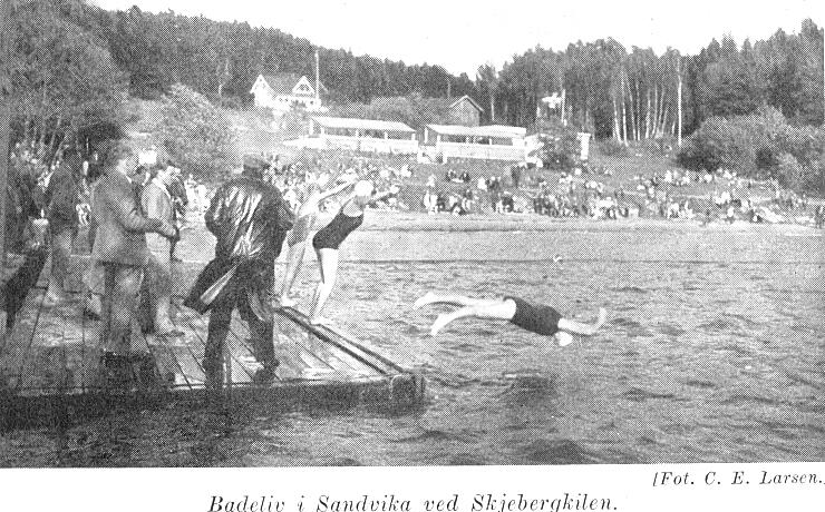 Badeliv i Sandvika i Skjebergkilen