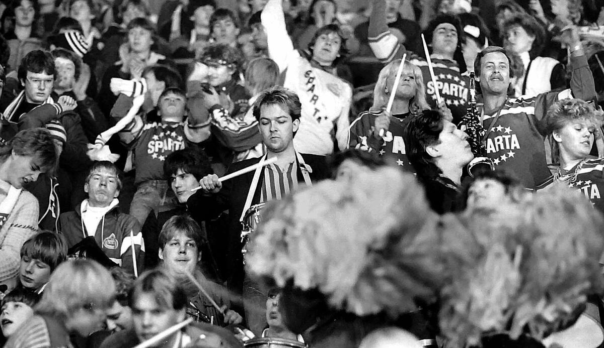 Sparta, norgesmester ishockey 1984, mange sarpinger på Jordal amfi , bla musikerne Per Ljunggren, Ivan Andersen og Terje Gade