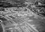 Flygfoto över Mjölby 1964.