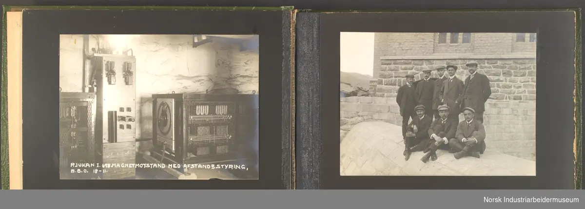 Motivene er industrimotiver fra Norsk Hydros industrireising på Rjukan.