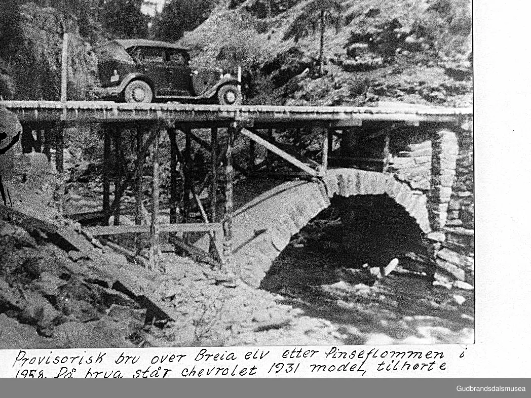 Pinsflommen i Breidalen og på Stortann 1958 .Tann-Annorsetervegen Brekkom i Ringebu.