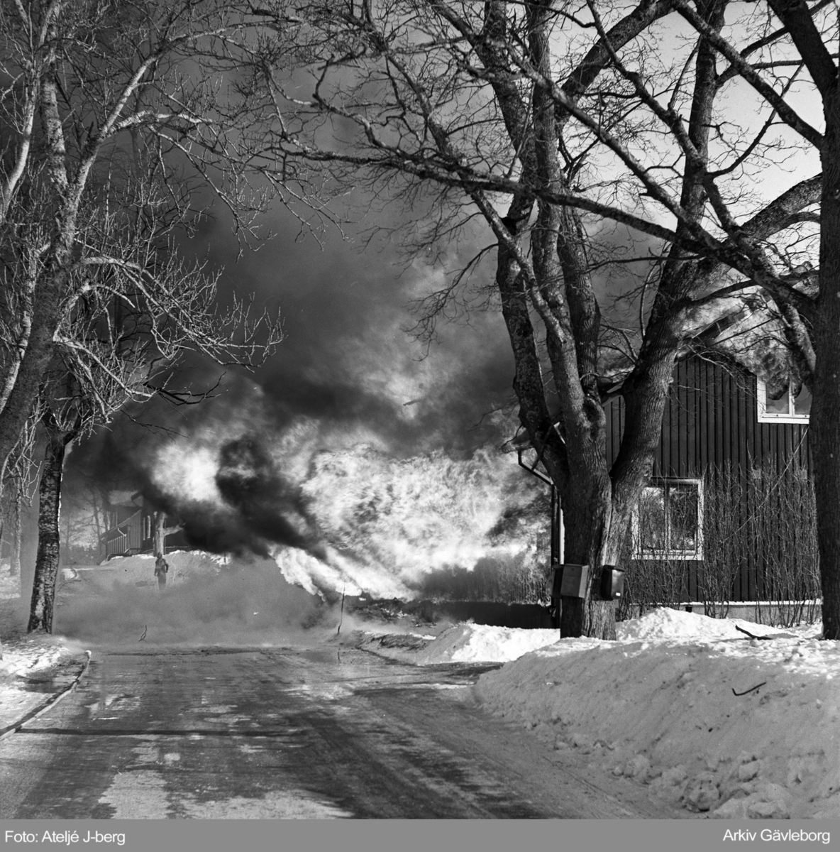 Brand, Hilleviksvägen 1962.