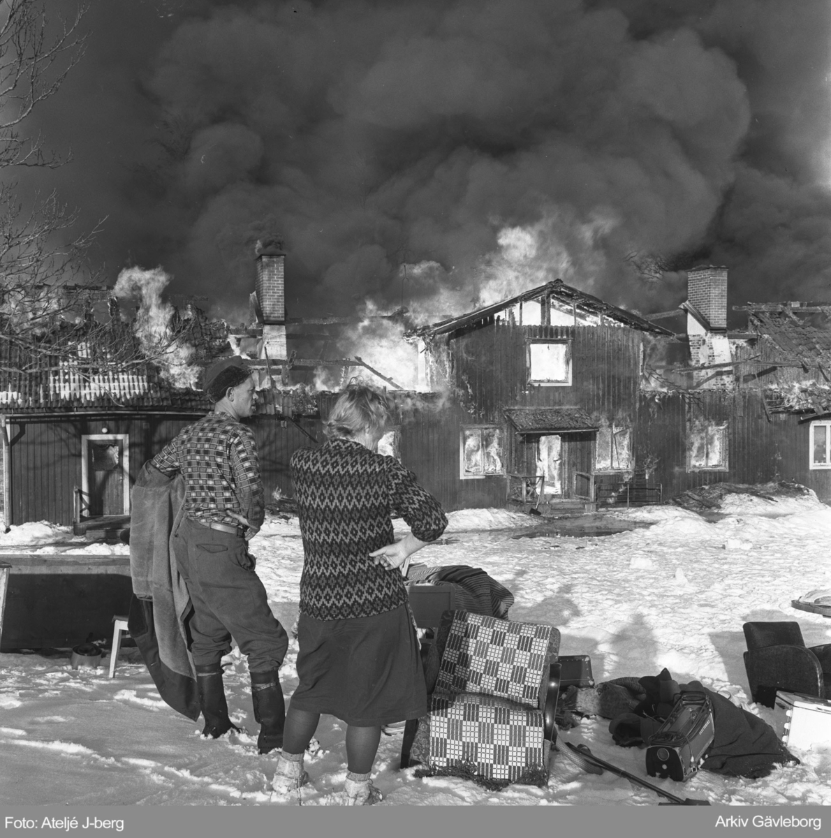Brand, Hilleviksvägen 1962.