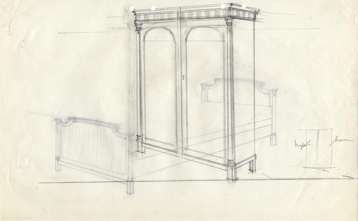 Sovrumsmöbler 88 st, skåp, sideboard, sekretärer, 47 st.
