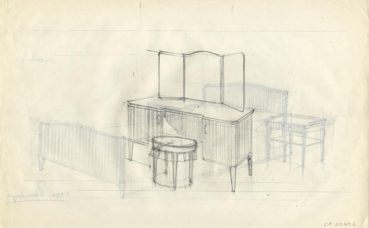 Sovrumsmöbler 88 st, skåp, sideboard, sekretärer, 47 st.