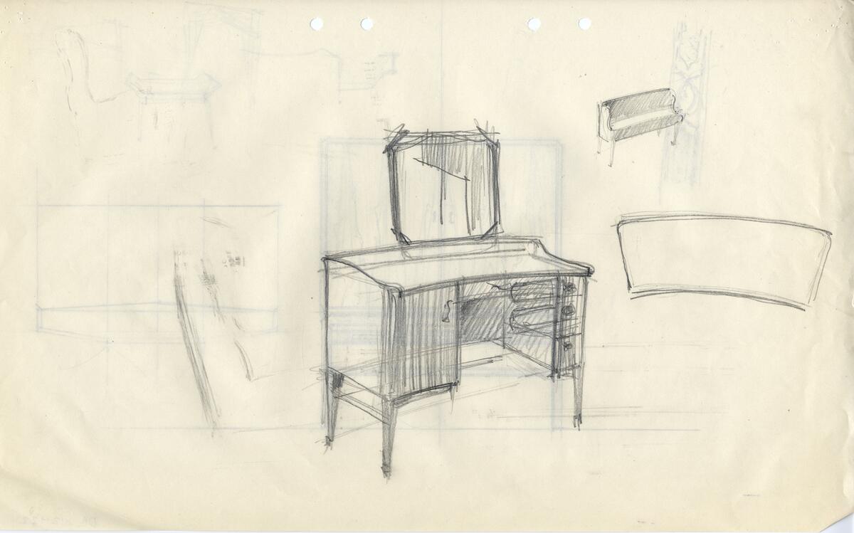 Sovrumsmöbler 88 st, skåp, sideboard, sekretärer, 47 st.