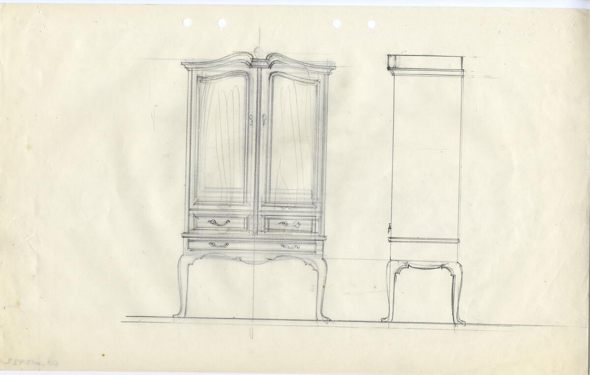 Sovrumsmöbler 88 st, skåp, sideboard, sekretärer, 47 st.