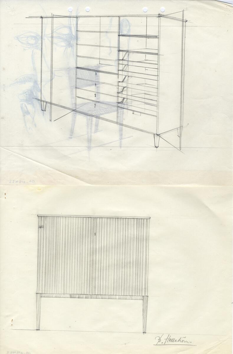 Sovrumsmöbler 88 st, skåp, sideboard, sekretärer, 47 st.