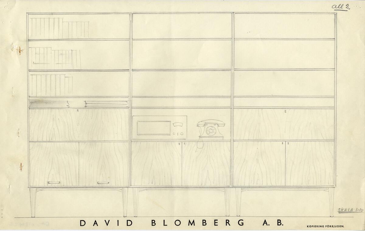 Sovrumsmöbler 88 st, skåp, sideboard, sekretärer, 47 st.
