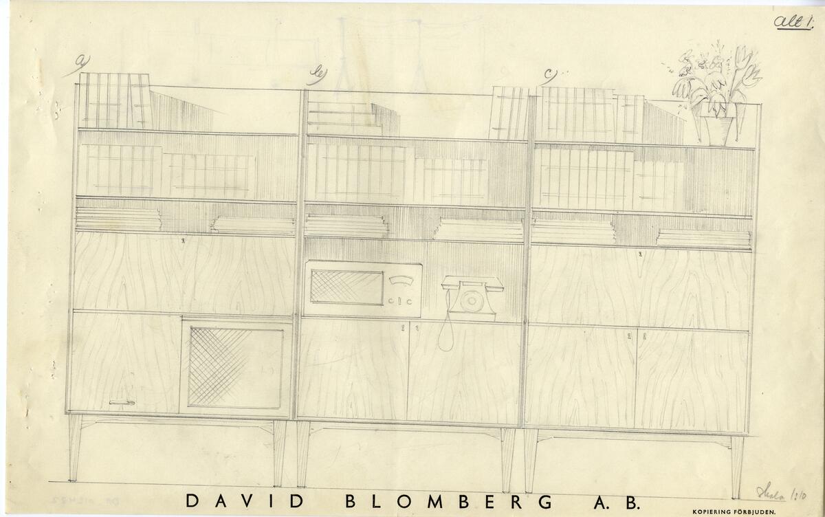 Sovrumsmöbler 88 st, skåp, sideboard, sekretärer, 47 st.