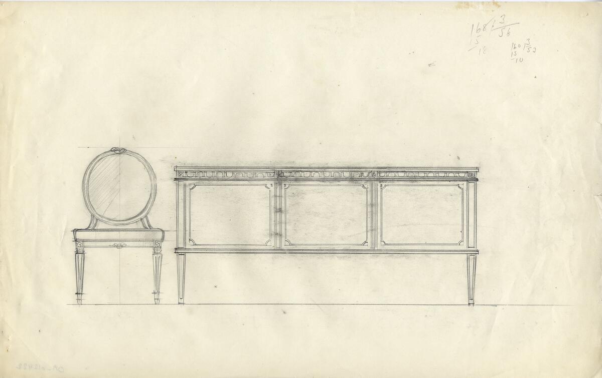 Sovrumsmöbler 88 st, skåp, sideboard, sekretärer, 47 st.