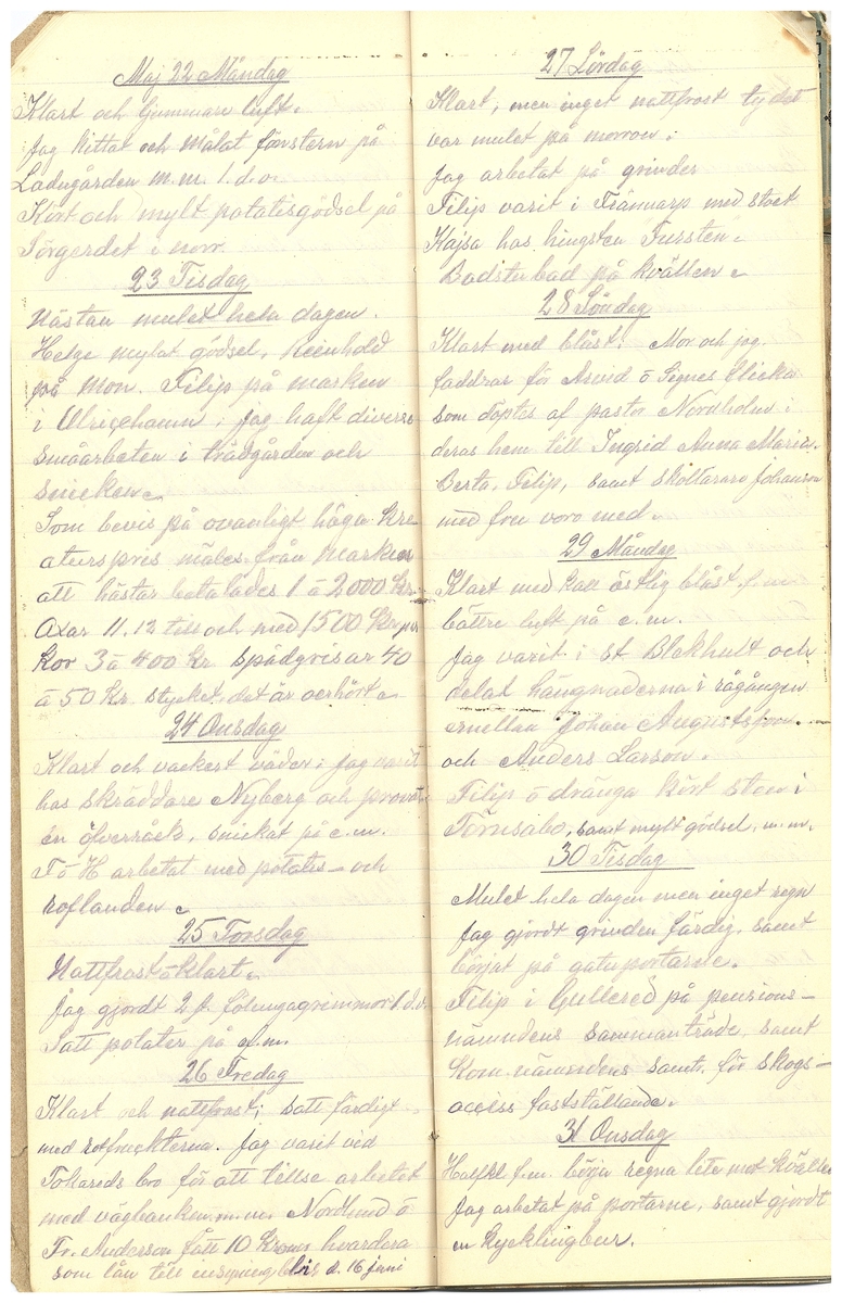 Gullereddagboken 1916 3