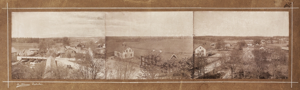 Panoramabild över Åseda kyrkby, trol. tagen från kyrktornet.