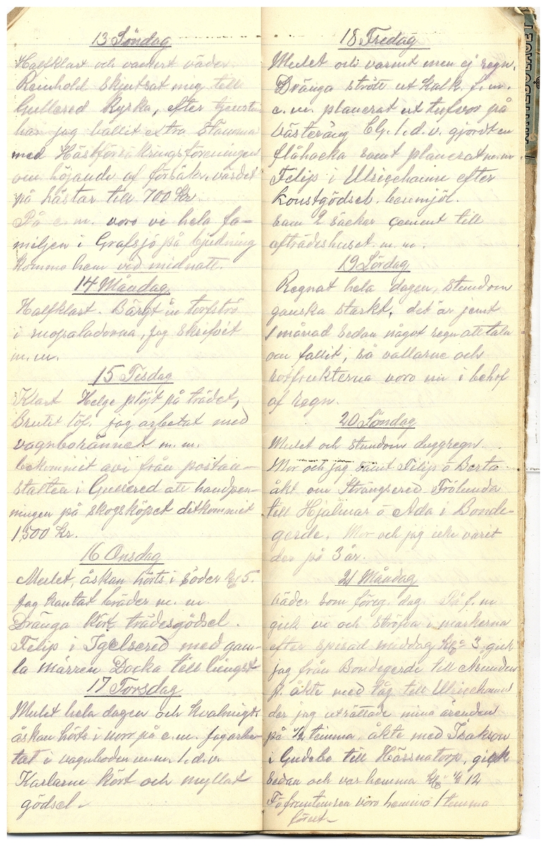 Gullereddagboken 1916 3