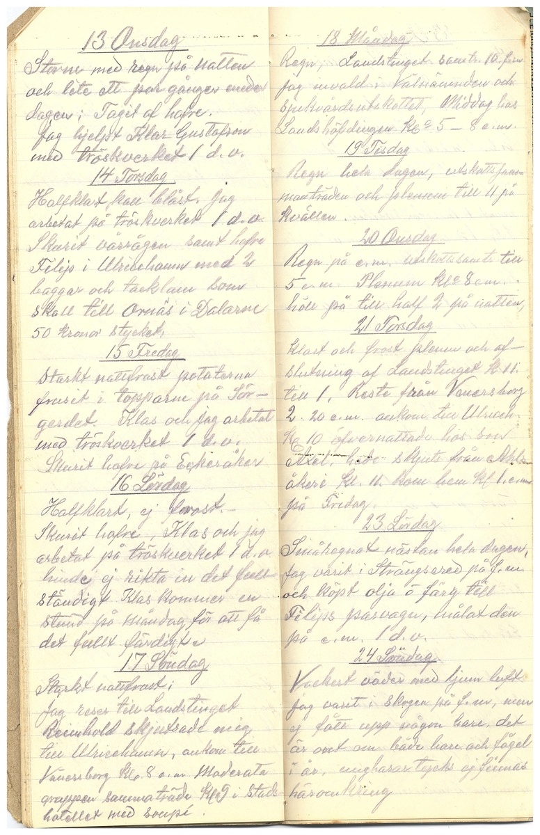 Gullereddagboken 1916 3