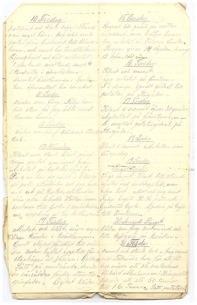 Gullereddagboken 1918 2