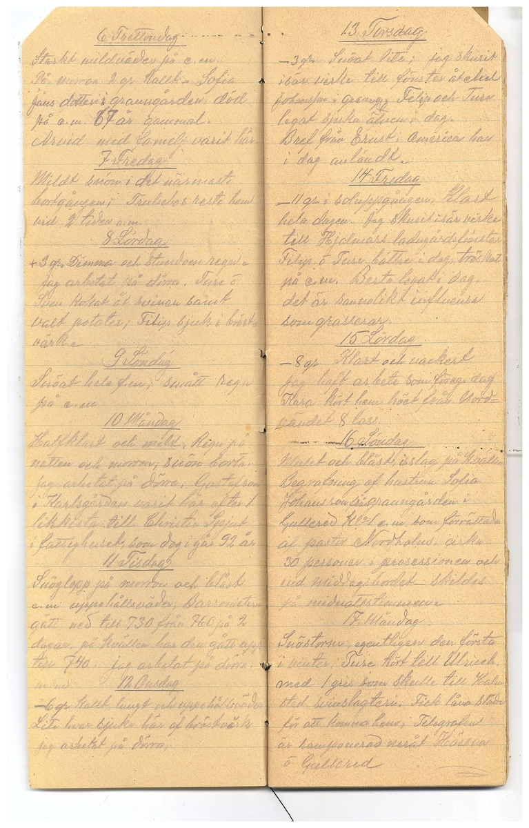 Gullereddagboken 1921-1922