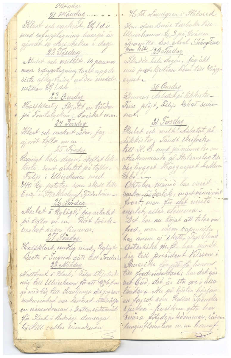 Gullereddagboken 1918 2