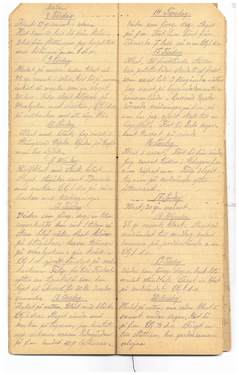 Gullereddagboken 1921-1922