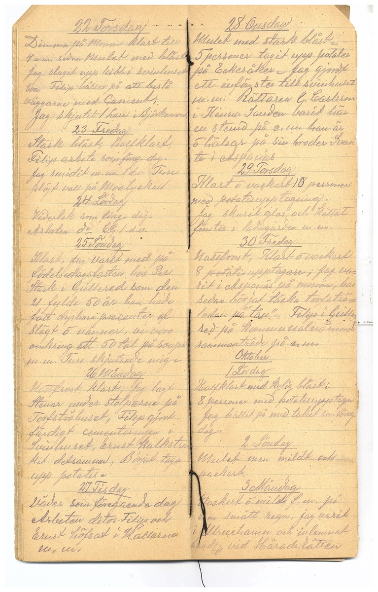 Gullereddagboken 1921-1922