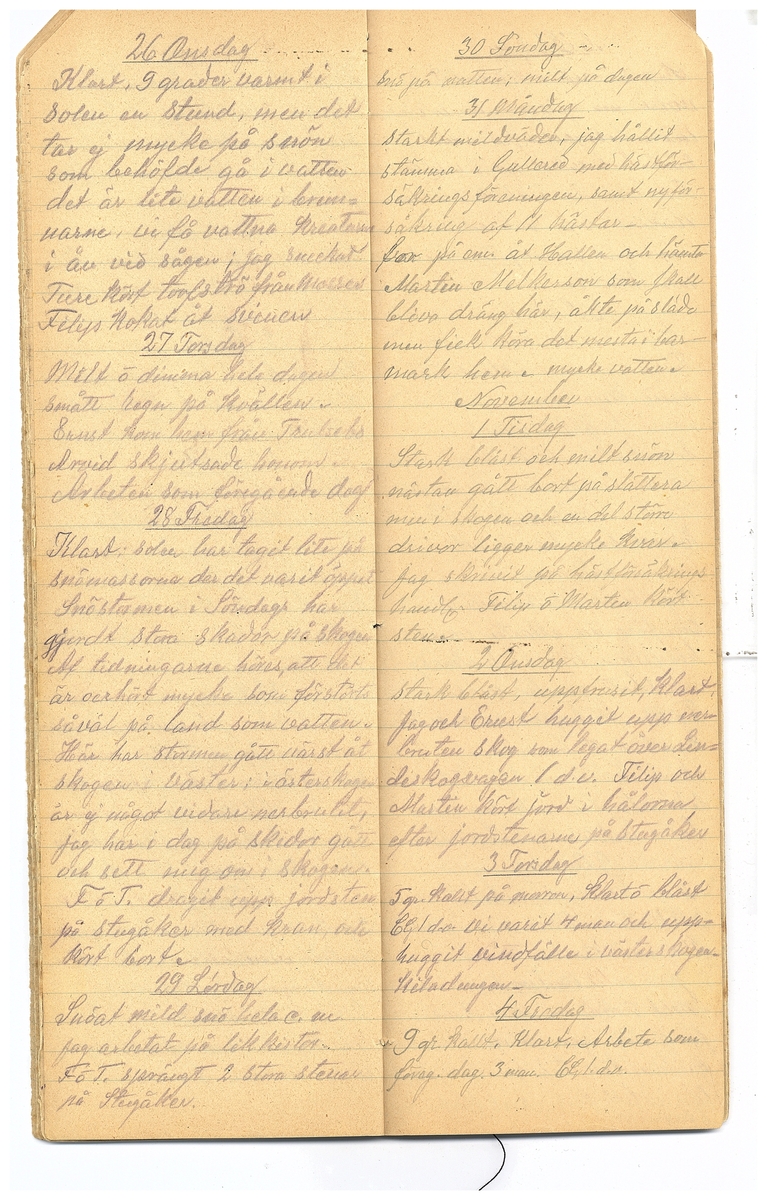 Gullereddagboken 1921-1922