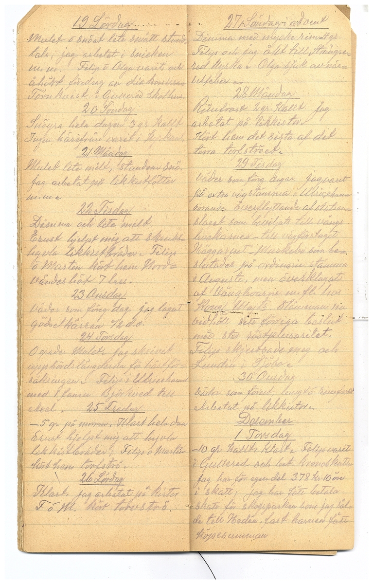 Gullereddagboken 1921-1922